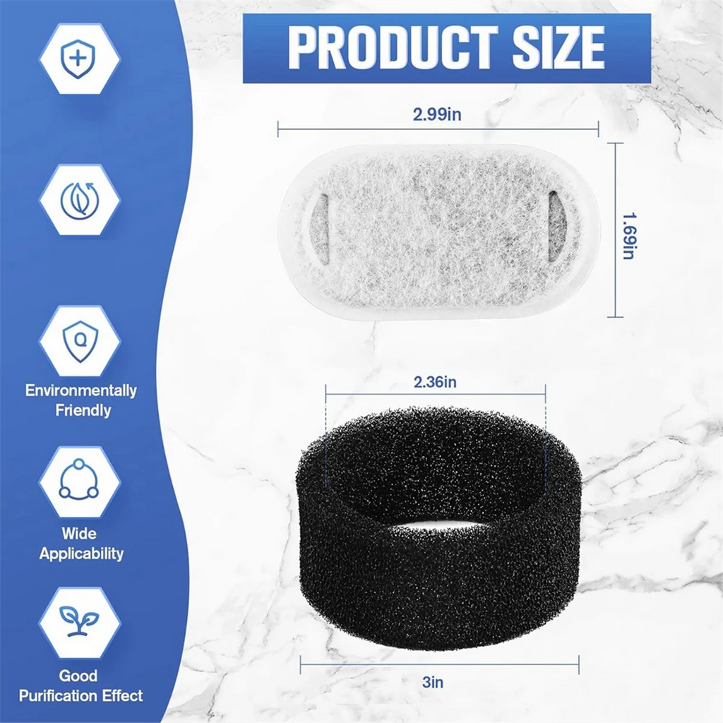 Pack 48 Filtros de Repuesto para Fuente de Agua para Gatos
